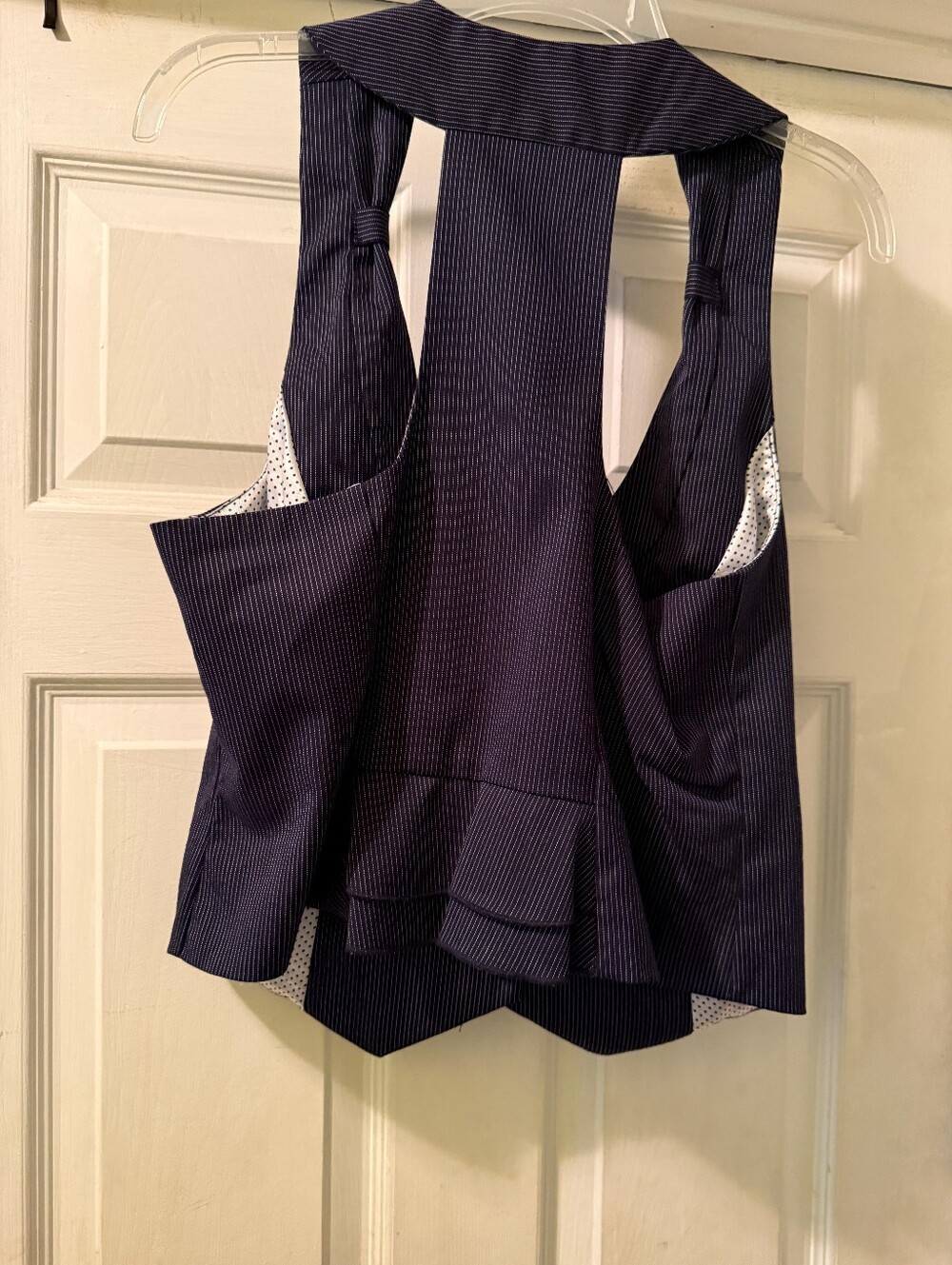 Charlotte Russe Navy Pinstripe Vest